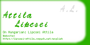 attila lipcsei business card